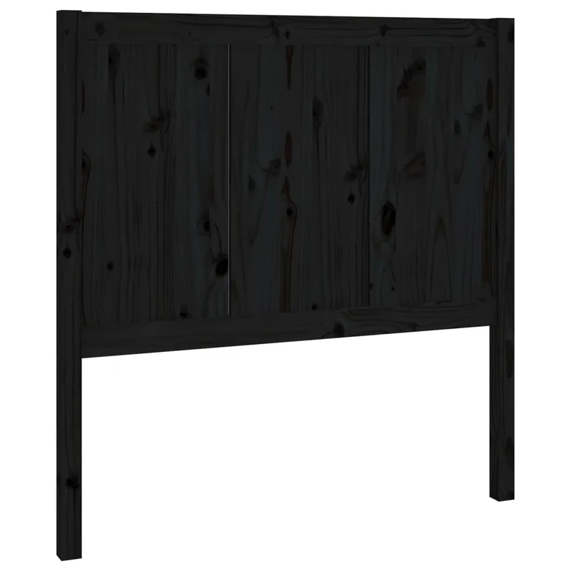 Tête de lit accessoire couchage chambre à coucher meuble 95,5 x 4 x 100 cm bois de pin noir TDL0202058