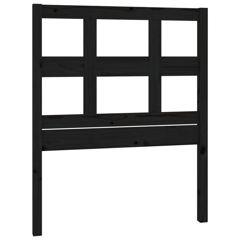 Tête de lit accessoire couchage chambre à coucher meuble 95,5 x 4 x 100 cm bois de pin noir TDL0202056