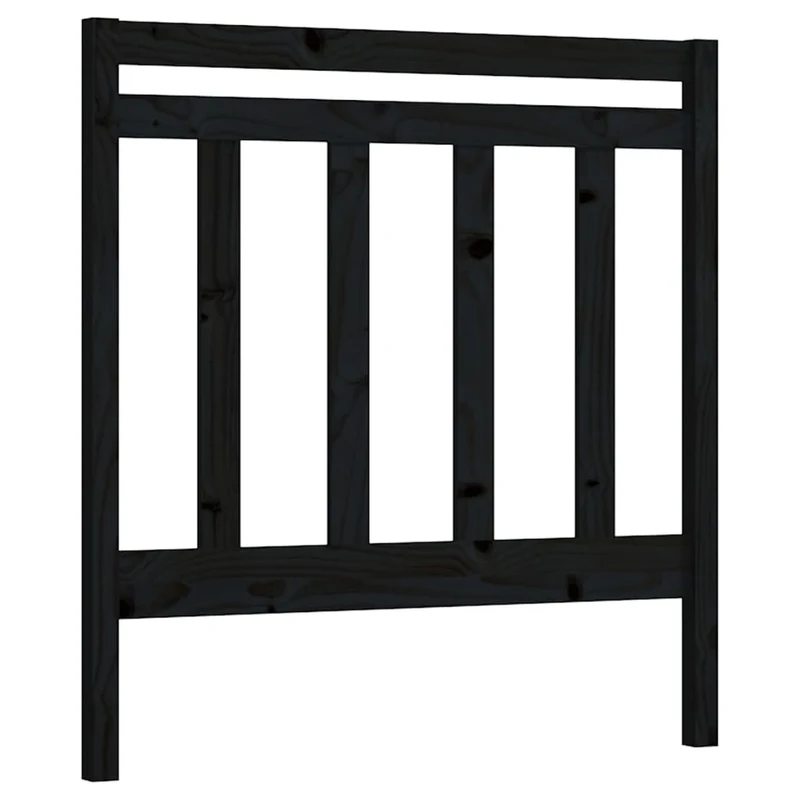 Tête de lit accessoire couchage chambre à coucher meuble 96 x 4 x 100 cm bois de pin noir TDL0202052