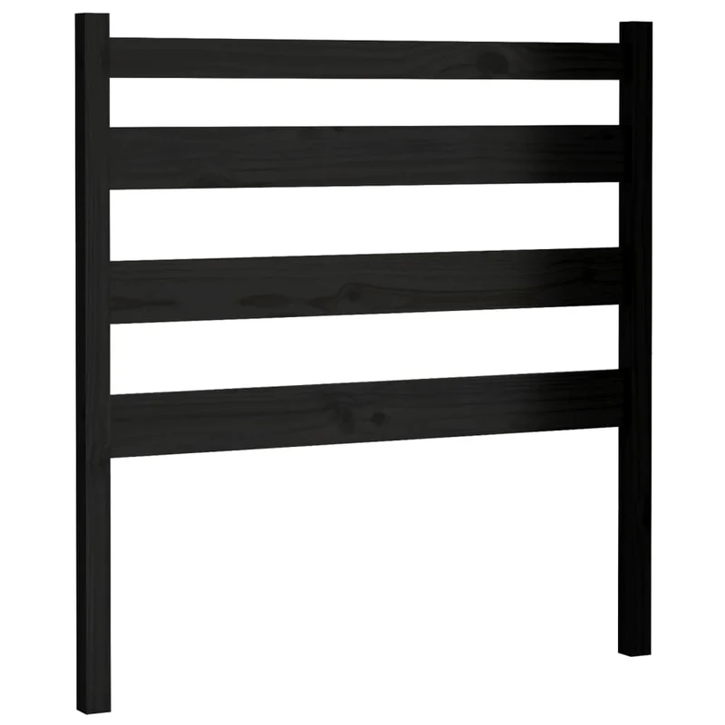 Tête de lit accessoire couchage chambre à coucher meuble 96 x 4 x 100 cm bois de pin noir TDL0202050