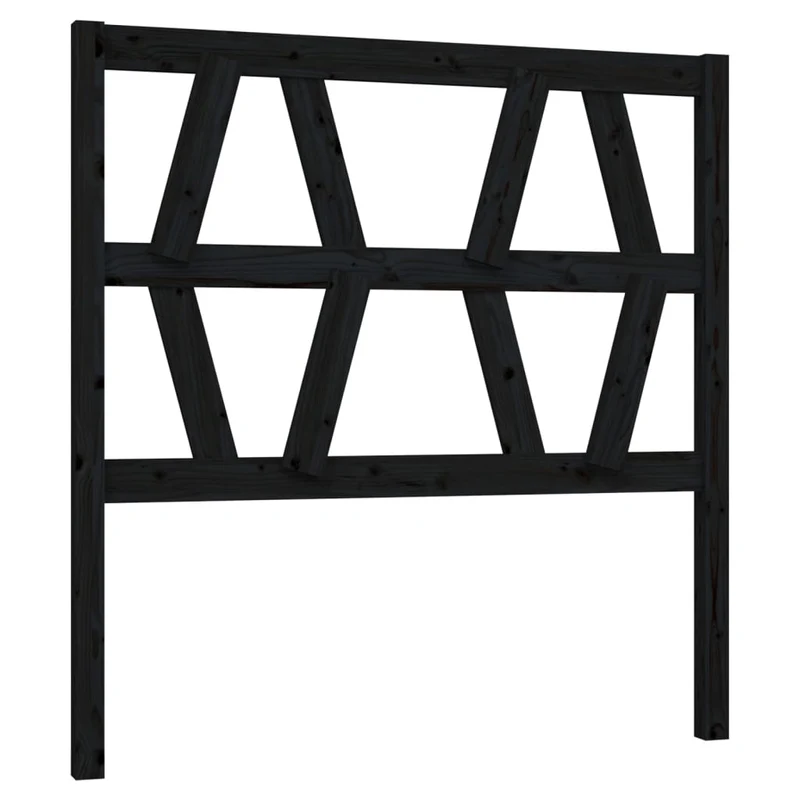 Tête de lit accessoire couchage chambre à coucher meuble 96 x 4 x 100 cm bois de pin noir TDL0202046