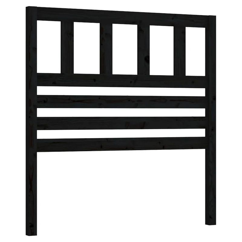 Tête de lit accessoire couchage chambre à coucher meuble 96 x 4 x 100 cm bois de pin noir TDL0202044