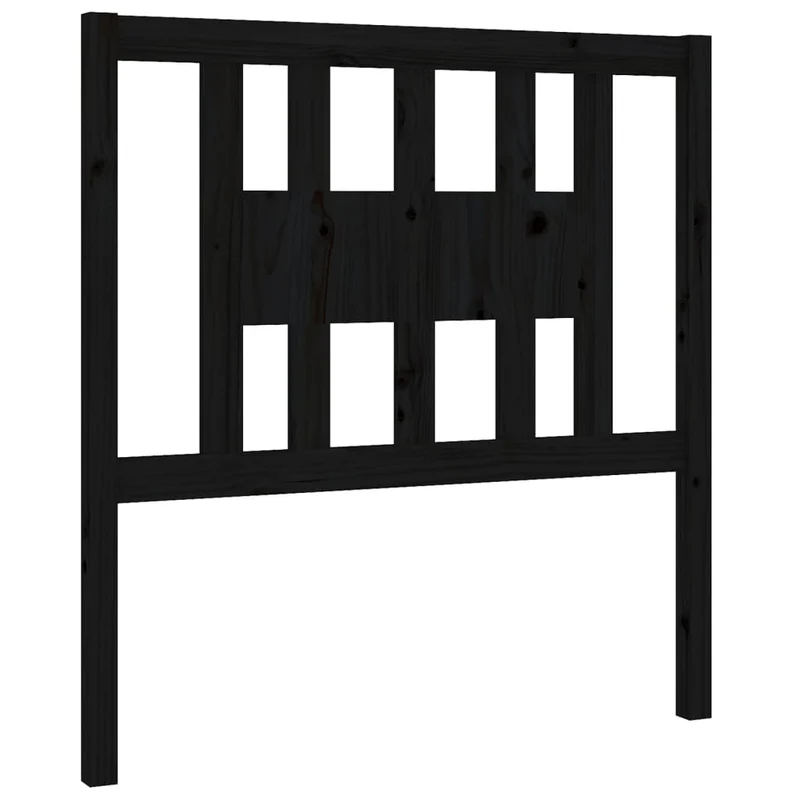 Tête de lit accessoire couchage chambre à coucher meuble 96 x 4 x 100 cm bois de pin noir TDL0202039