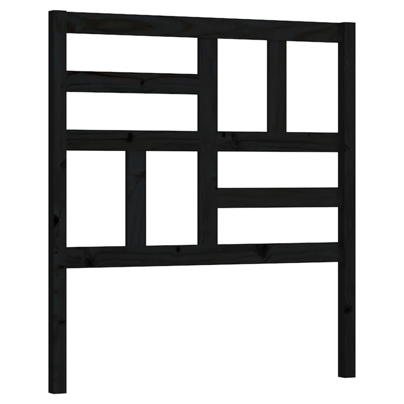 Tête de lit accessoire couchage chambre à coucher meuble 96 x 4 x 104 cm bois de pin noir TDL0202037