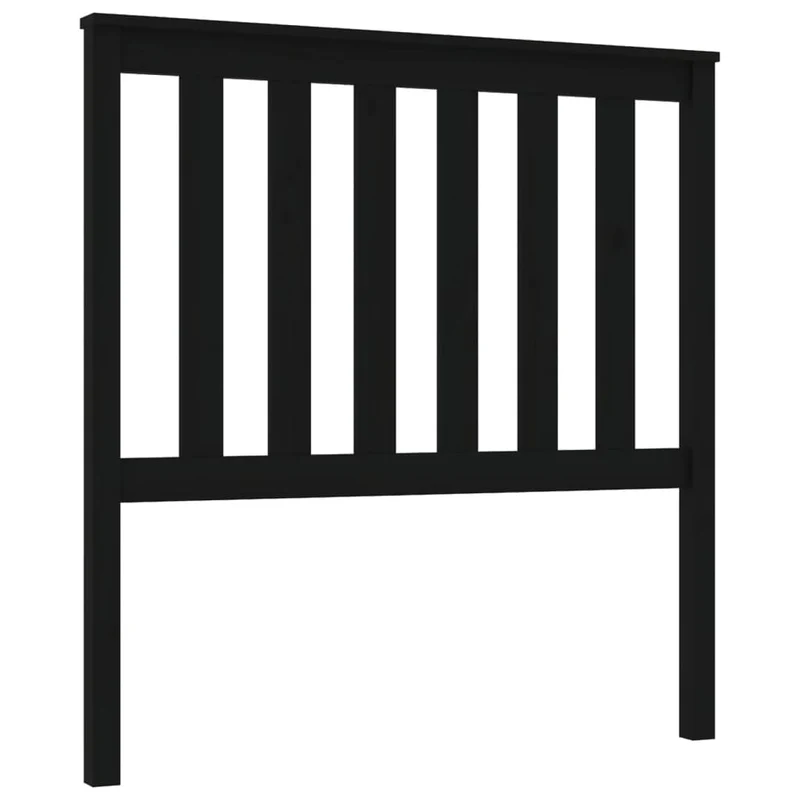 Tête de lit accessoire couchage chambre à coucher meuble 96 x 6 x 101 cm bois de pin noir TDL0202034