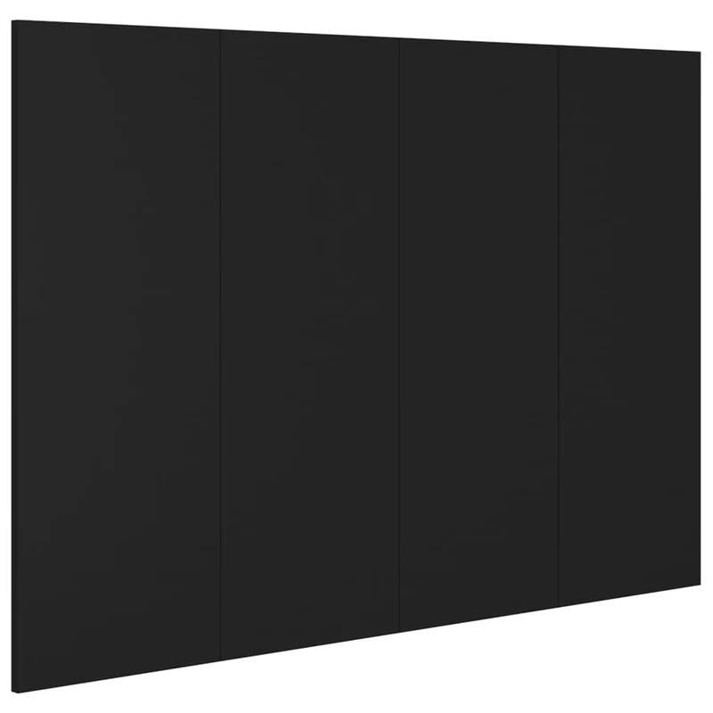 Tête de lit accessoire couchage chambre à coucher meuble 120 x 1,5 x 80 cm MDF noir TDL0202353