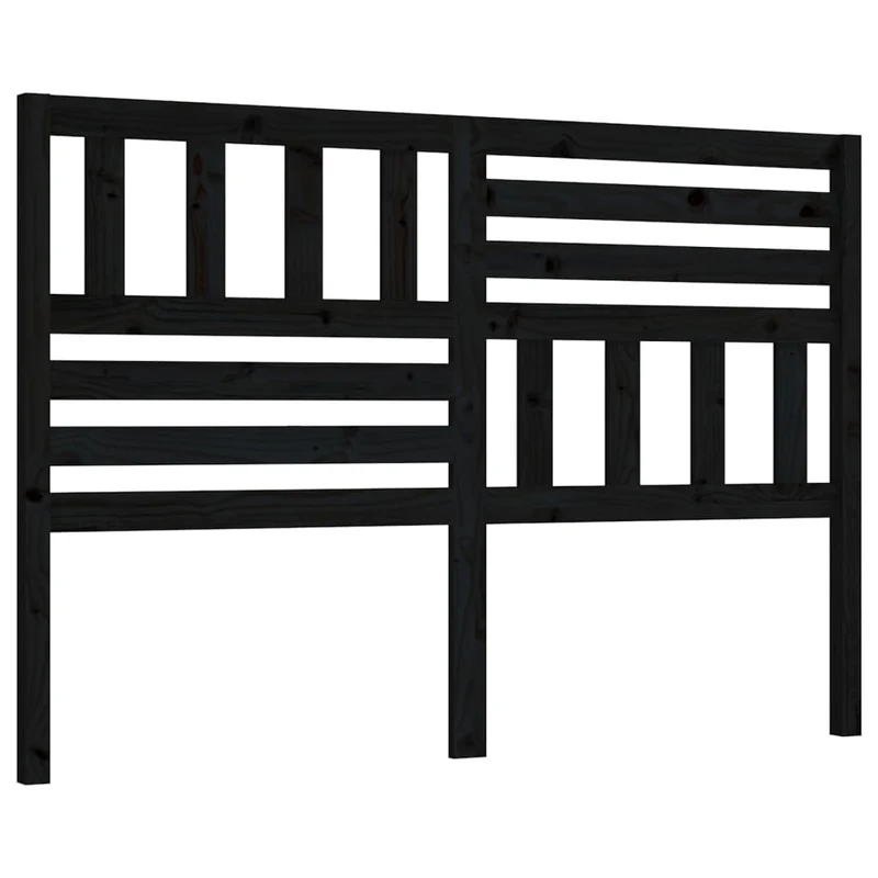 Tête de lit accessoire couchage chambre à coucher meuble 126 x 4 x 100 cm bois de pin noir TDL0202328