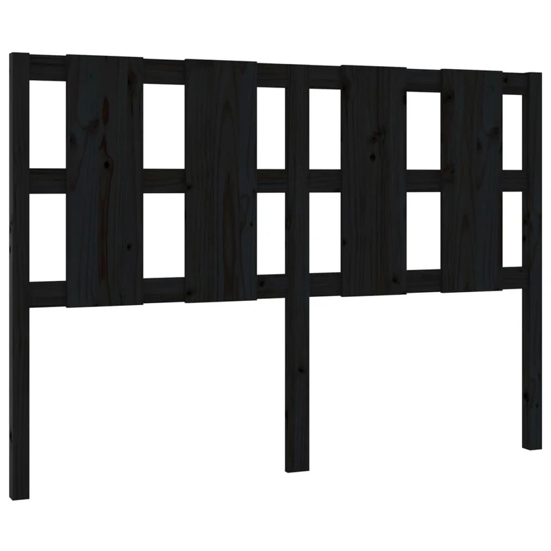 Tête de lit accessoire couchage chambre à coucher meuble 145,5 x 4 x 100 cm bois de pin noir TDL0202291