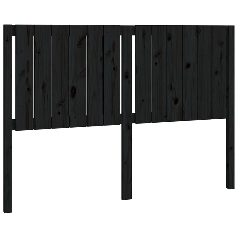 Tête de lit accessoire couchage chambre à coucher meuble 145,5 x 4 x 100 cm bois de pin noir TDL0202284