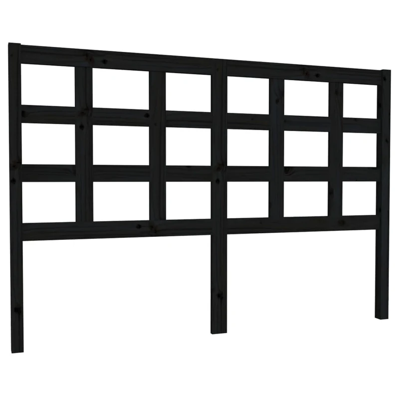 Tête de lit accessoire couchage chambre à coucher meuble 145,5 x 4 x 100 cm bois de pin noir TDL0202285