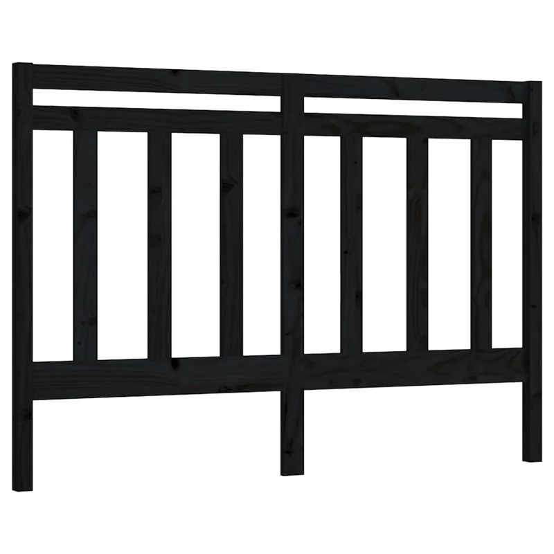 Tête de lit accessoire couchage chambre à coucher meuble 146 x 4 x 100 cm bois de pin noir TDL0202279