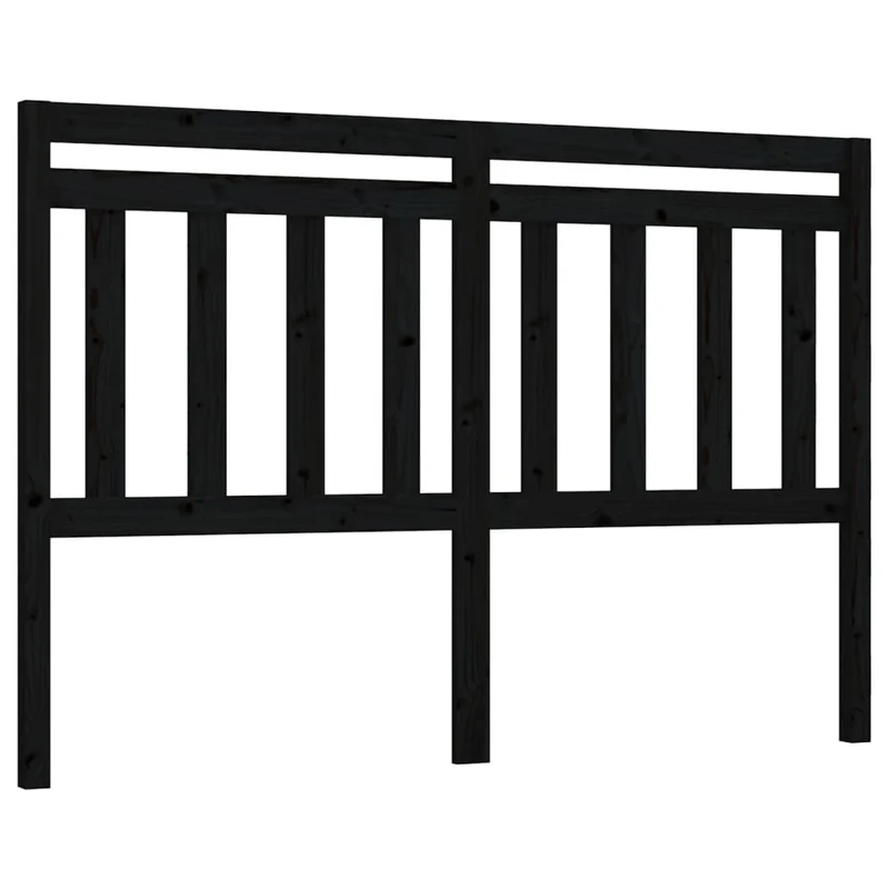Tête de lit accessoire couchage chambre à coucher meuble 146 x 4 x 100 cm bois de pin noir TDL0202280