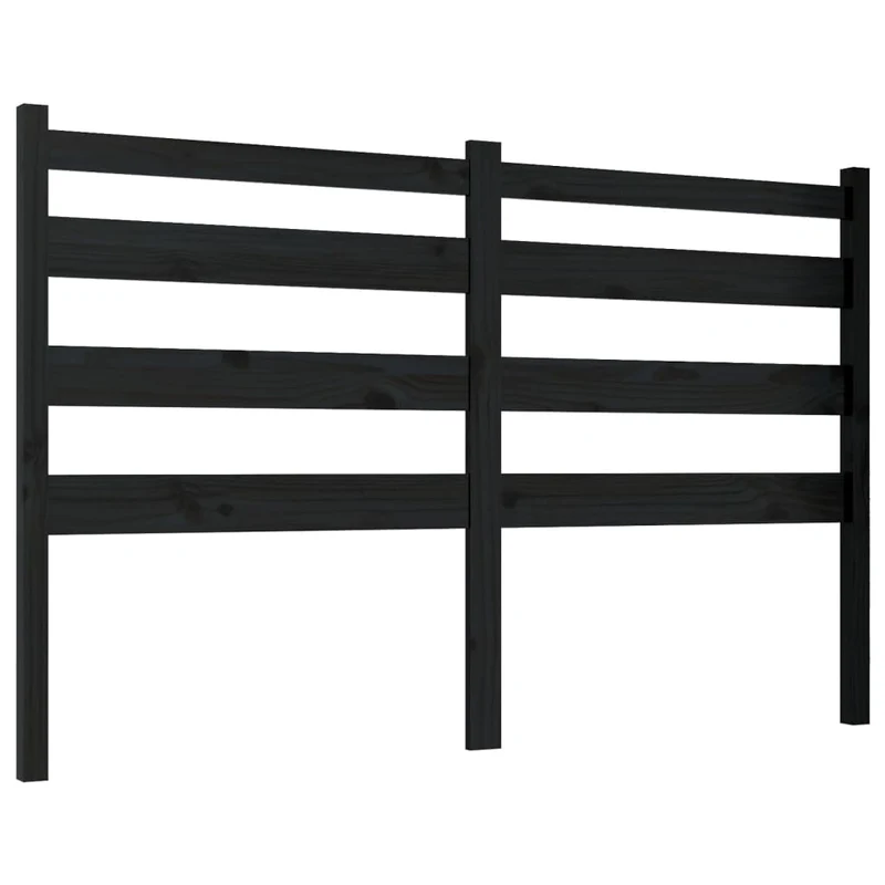 Tête de lit accessoire couchage chambre à coucher meuble 146 x 4 x 100 cm bois de pin noir TDL0202275