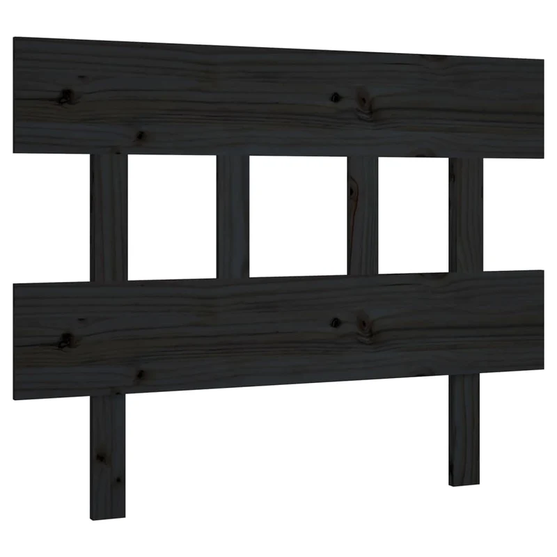 Tête de lit accessoire couchage chambre à coucher meuble 93,5 x 3 x 81 cm bois de pin noir TDL0202066