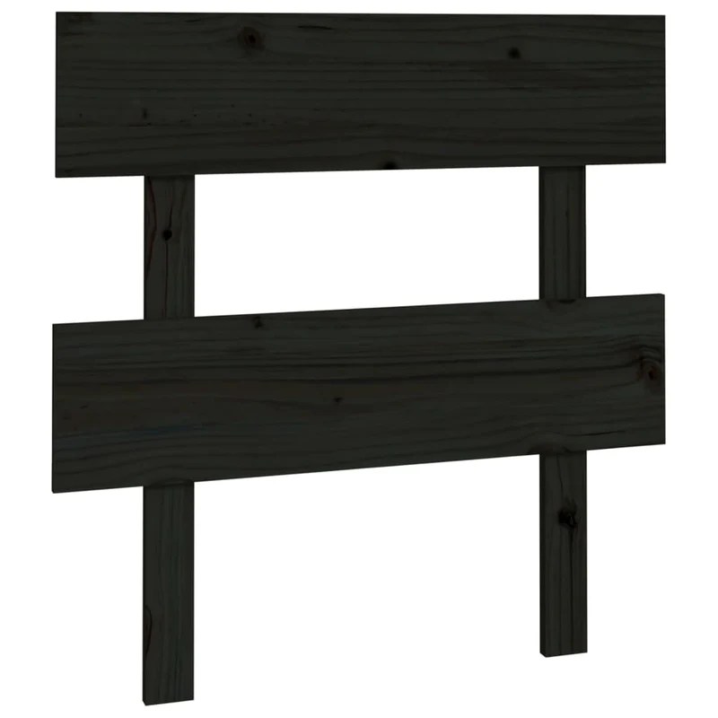 Tête de lit accessoire couchage chambre à coucher meuble 93,5 x 3 x 81 cm bois de pin noir TDL0202067