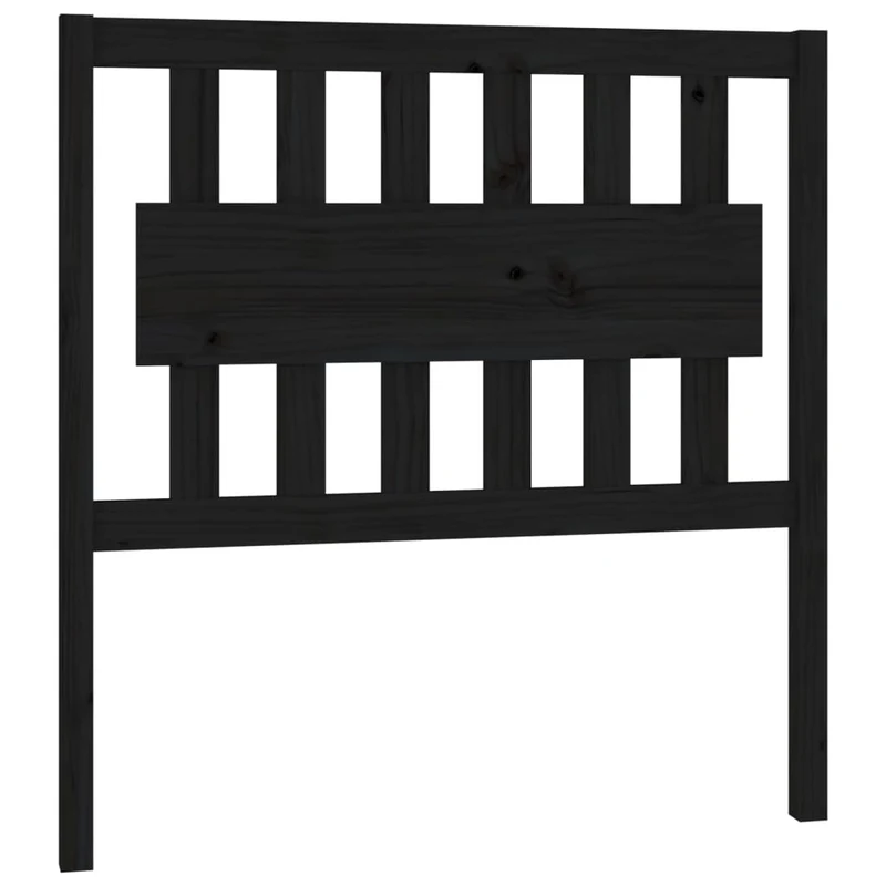 Tête de lit accessoire couchage chambre à coucher meuble 95,5 x 4 x 100 cm bois de pin noir TDL0202063