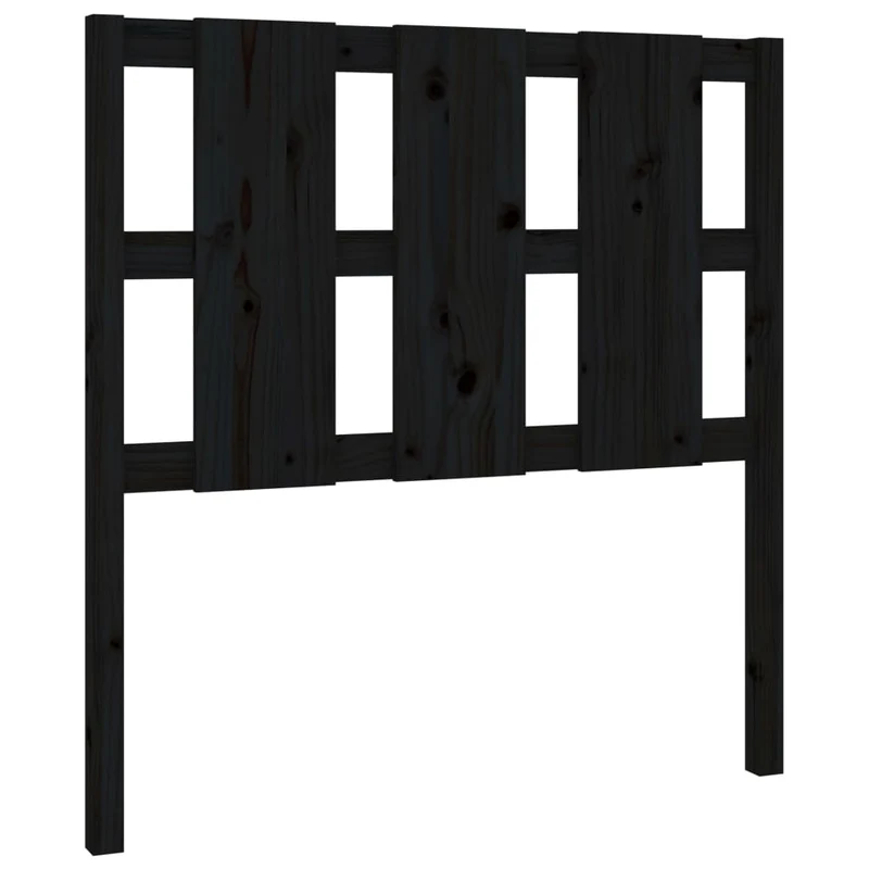Tête de lit accessoire couchage chambre à coucher meuble 95,5 x 4 x 100 cm bois de pin noir TDL0202062