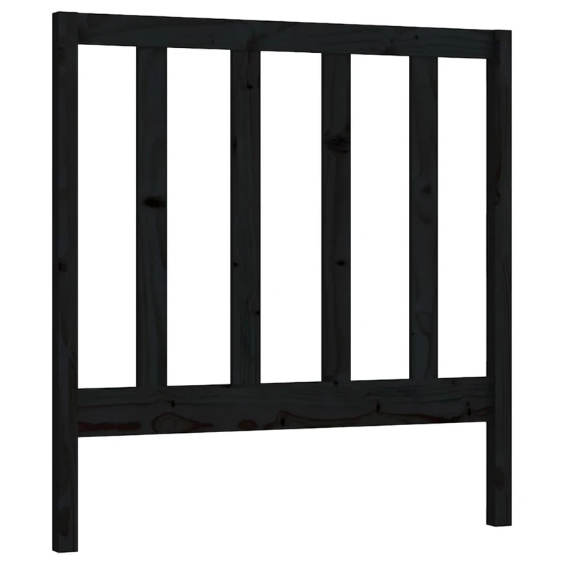 Tête de lit accessoire couchage chambre à coucher meuble 96 x 4 x 100 cm bois de pin noir TDL0202040