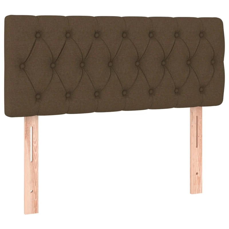 Tête de lit accessoire couchage chambre à coucher meuble 100 x 7 x 78/88 cm tissu marron foncé TDL0203133