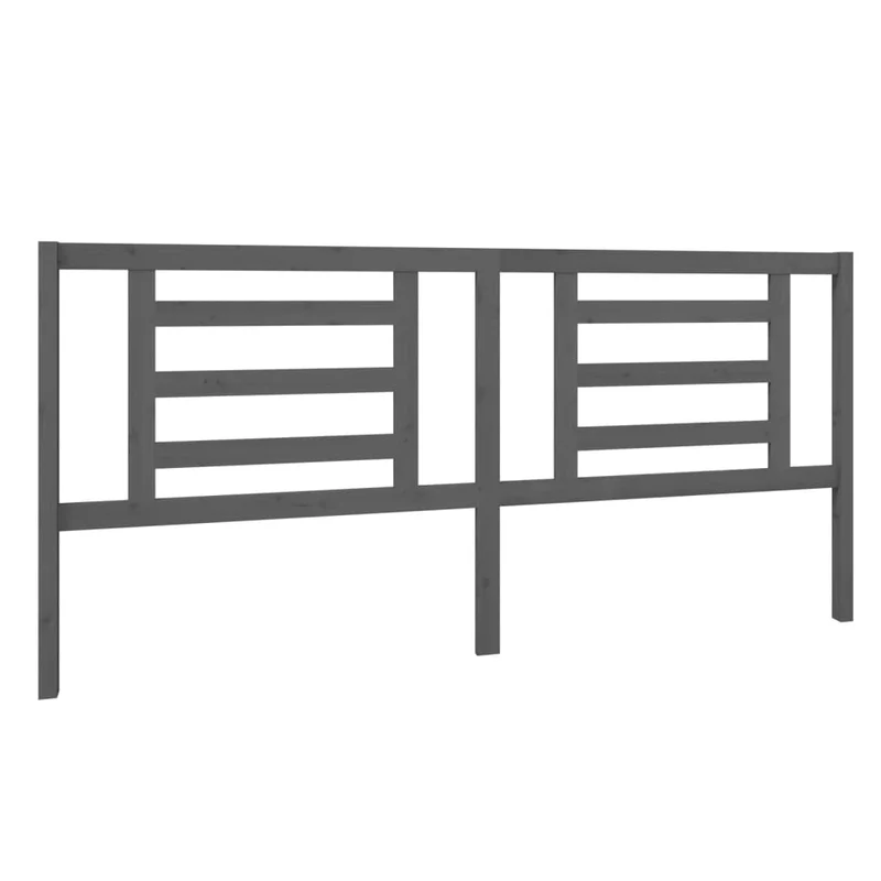 Tête de lit accessoire couchage chambre à coucher meuble 206 x 4 x 100 cm bois de pin gris TDL0203329