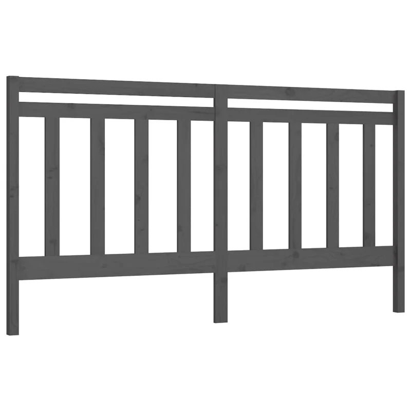 Tête de lit accessoire couchage chambre à coucher meuble 206 x 4 x 100 cm bois de pin gris TDL0203325