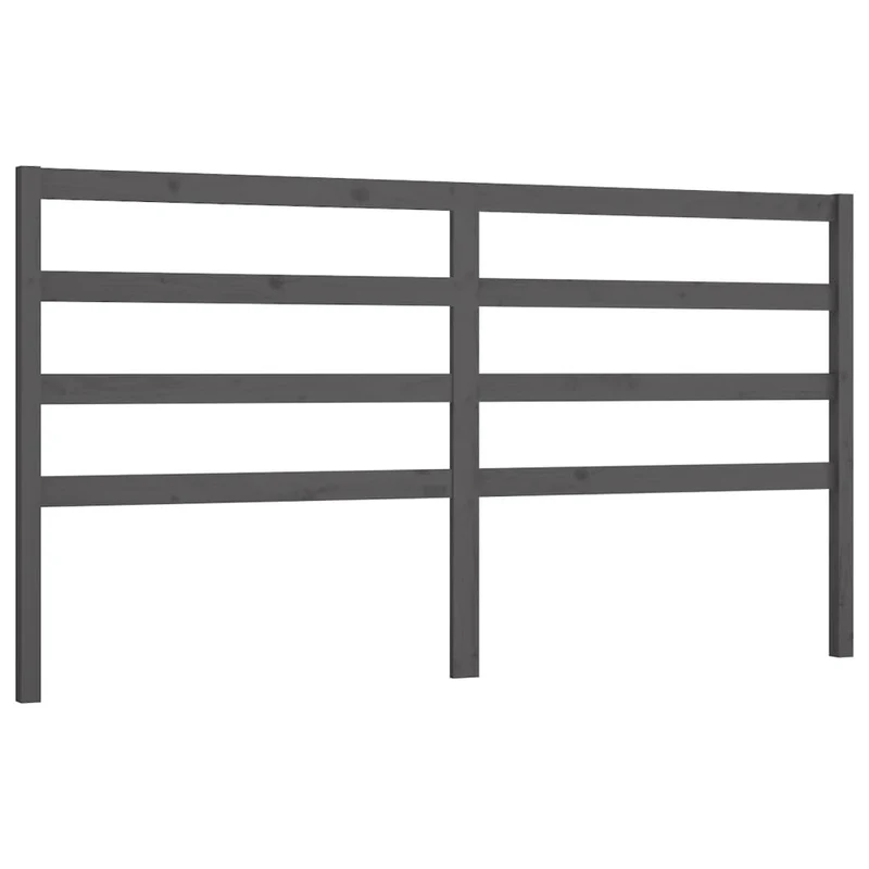Tête de lit accessoire couchage chambre à coucher meuble 206 x 4 x 100 cm bois de pin gris TDL0203318