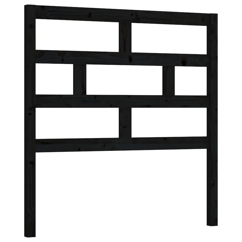 Tête de lit accessoire couchage chambre à coucher meuble 81 x 4 x 100 cm bois de pin noir TDL0202094