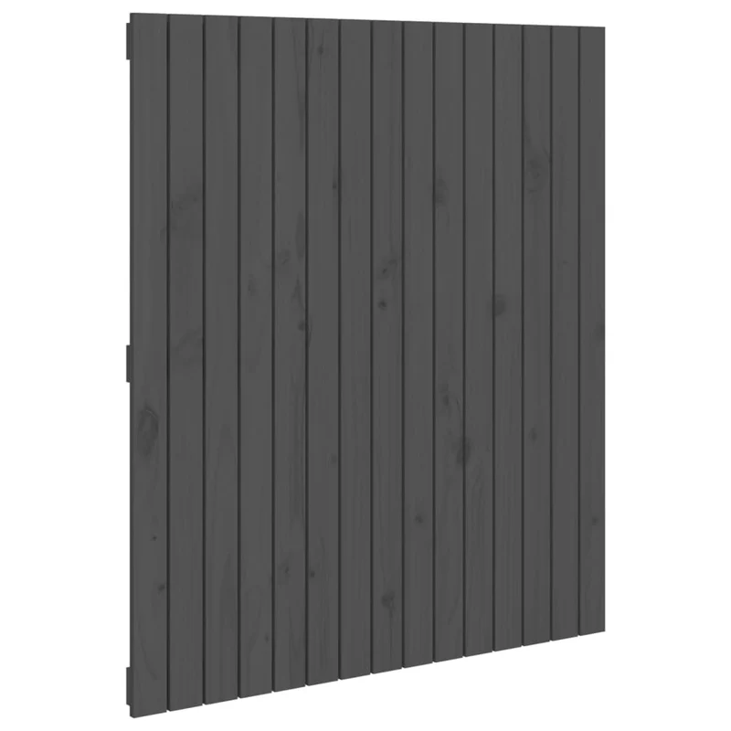 Tête de lit accessoire couchage chambre à coucher meuble murale 95,5 x 3 x 110 cm bois massif gris TDL0202620