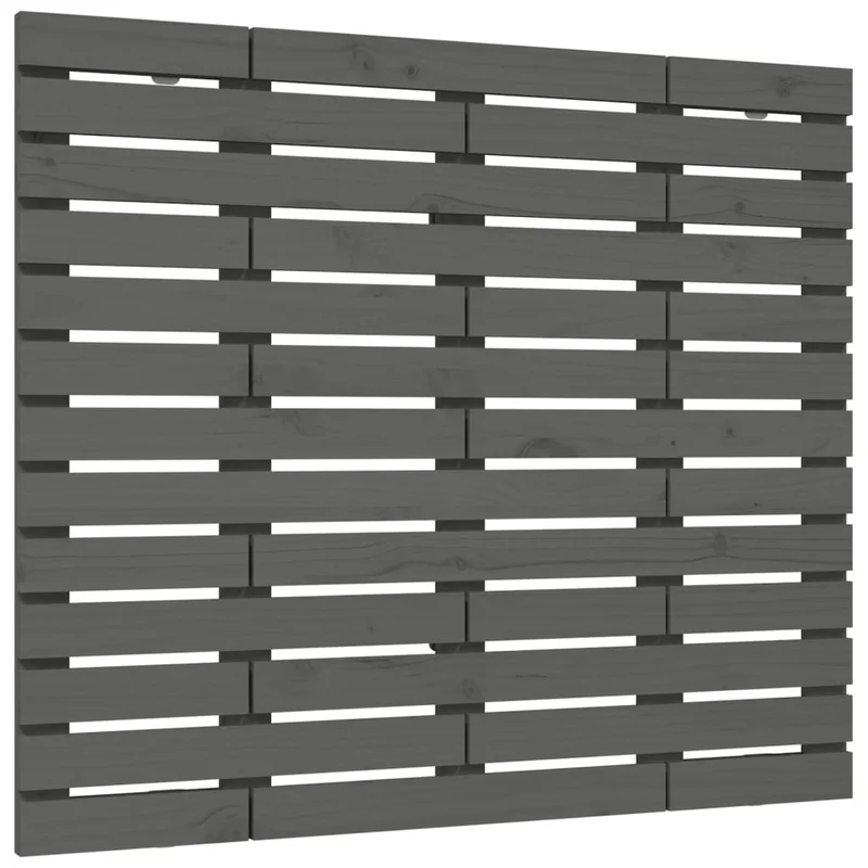 Tête de lit accessoire couchage chambre à coucher meuble murale 96 x 3 x 91,5 cm bois massif gris TDL0202615
