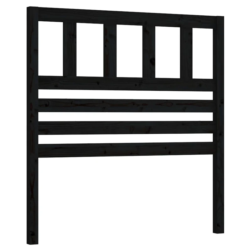 Tête de lit accessoire couchage chambre à coucher meuble 106 x 4 x 100 cm bois de pin noir TDL0202358