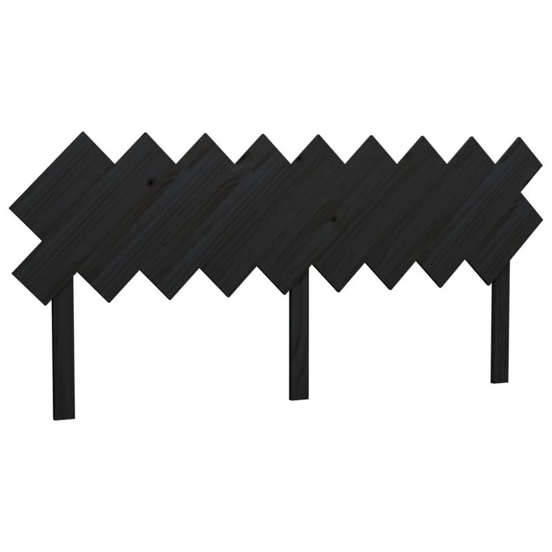 Tête de lit accessoire couchage chambre à coucher meuble 178 x 3 x 80,5 cm bois de pin noir TDL0202199