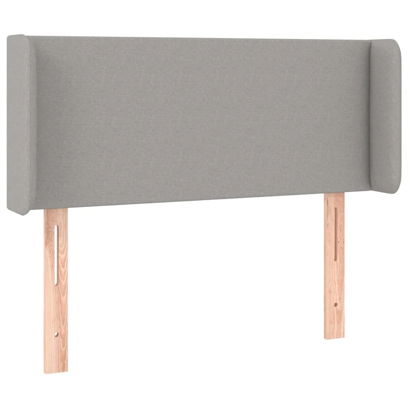 Tête de lit accessoire couchage chambre à coucher meuble à LED 83 x 16 x 78/88 cm tissu gris clair TDL0201250
