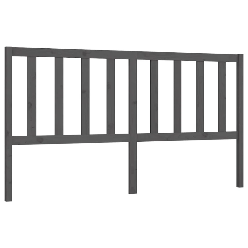 Tête de lit accessoire couchage chambre à coucher meuble 206 x 4 x 100 cm bois de pin gris TDL0203327