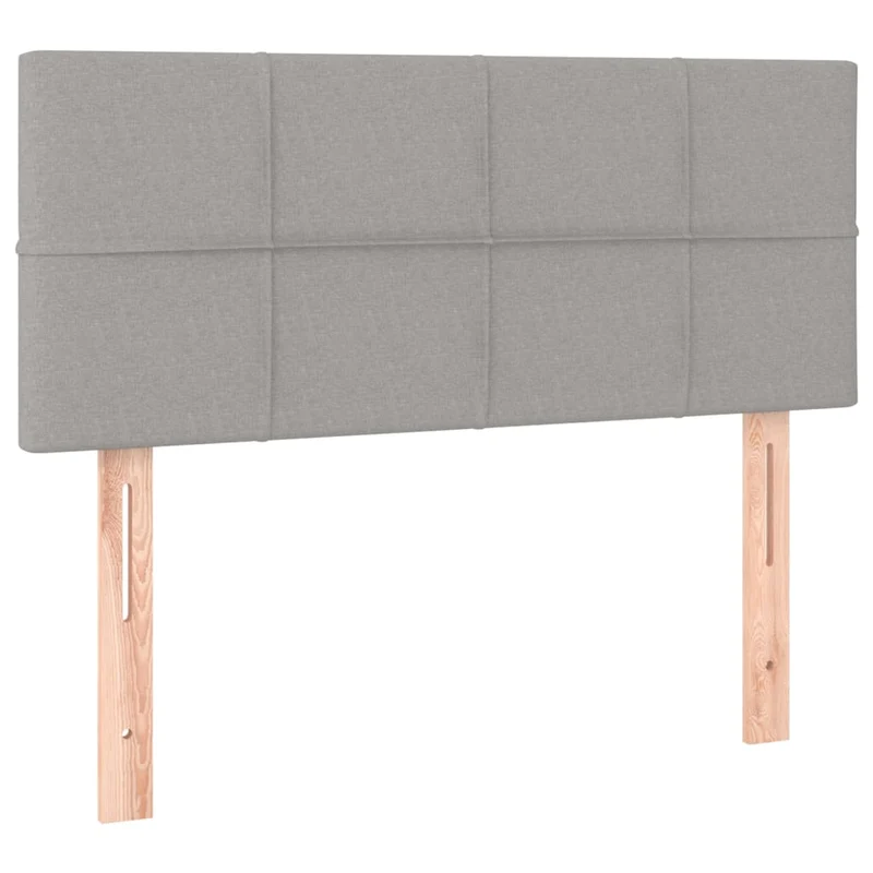 Tête de lit accessoire couchage chambre à coucher meuble 100 x 5 x 78/88 cm tissu gris clair TDL0203235