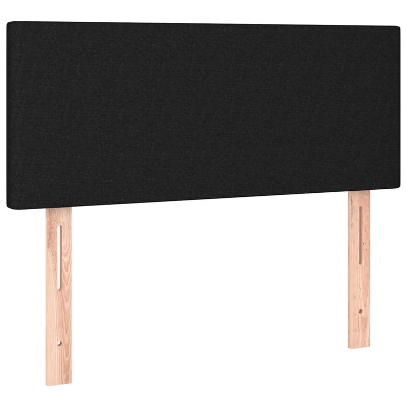 Tête de lit accessoire couchage chambre à coucher meuble 80 x 5 x 78/88 cm tissu noir TDL0202115