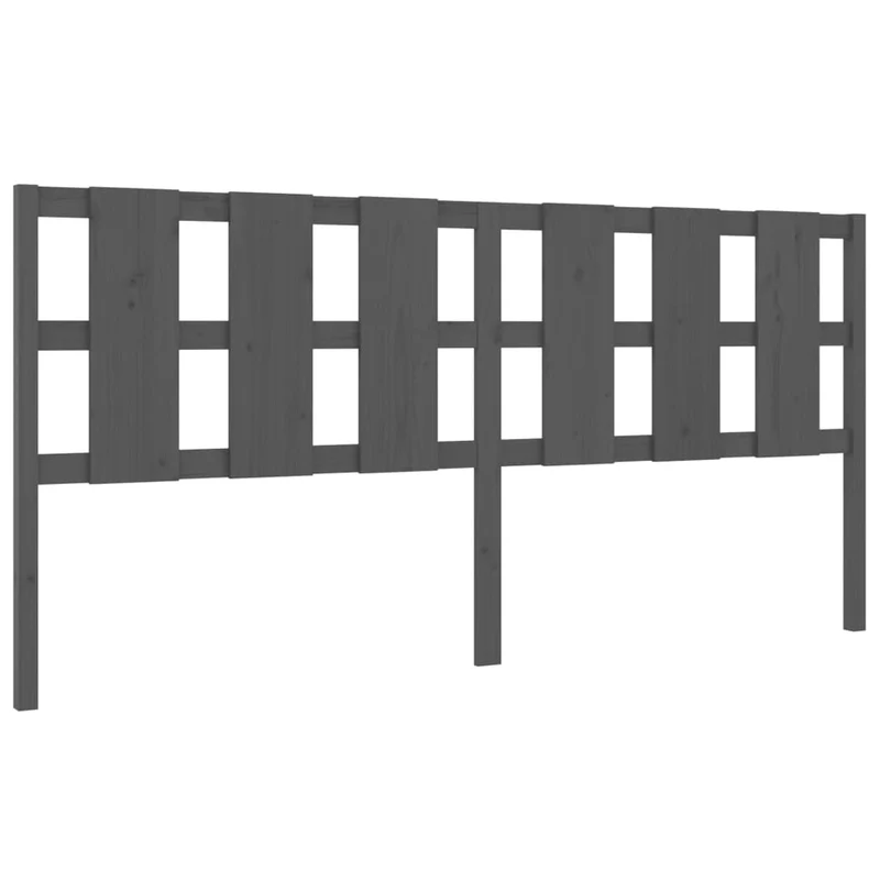 Tête de lit accessoire couchage chambre à coucher meuble 205,5 x 4 x 100 cm bois de pin gris TDL0203337