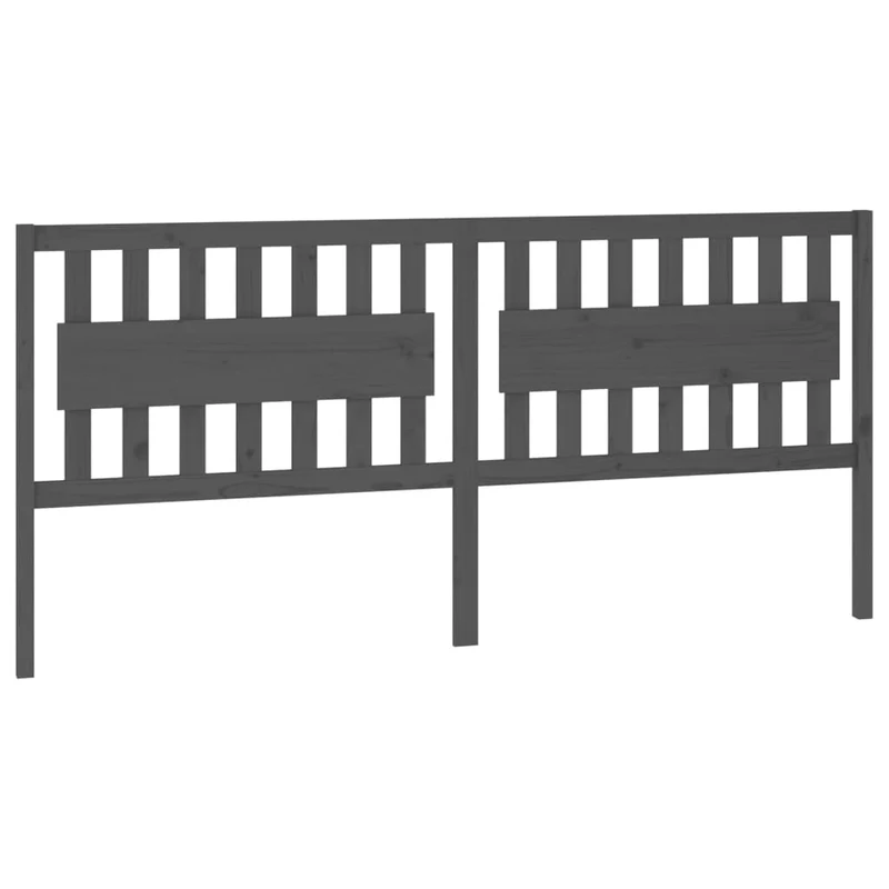 Tête de lit accessoire couchage chambre à coucher meuble 205,5 x 4 x 100 cm bois de pin gris TDL0203331