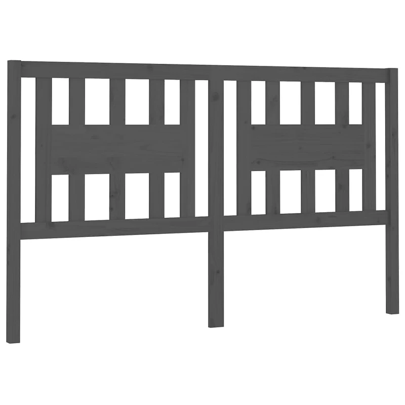 Tête de lit accessoire couchage chambre à coucher meuble 206 x 4 x 100 cm bois de pin gris TDL0203323