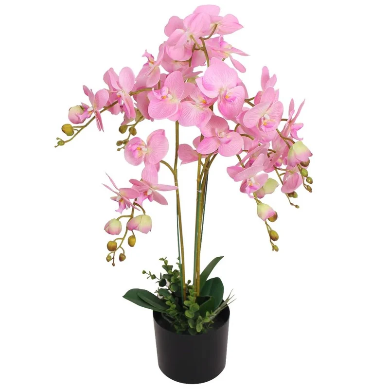 Plante artificielle avec pot orchidée 75 cm rose DEC021907