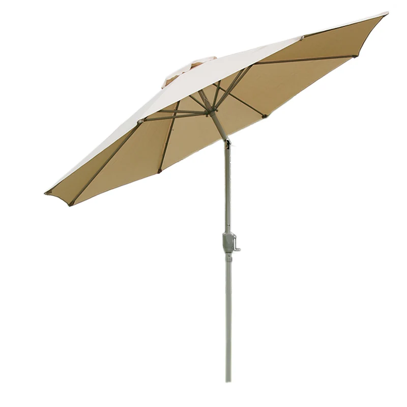 Parasol de jardin Ø 3m inclinable polyester/aluminium 5kg crème 04_0003883