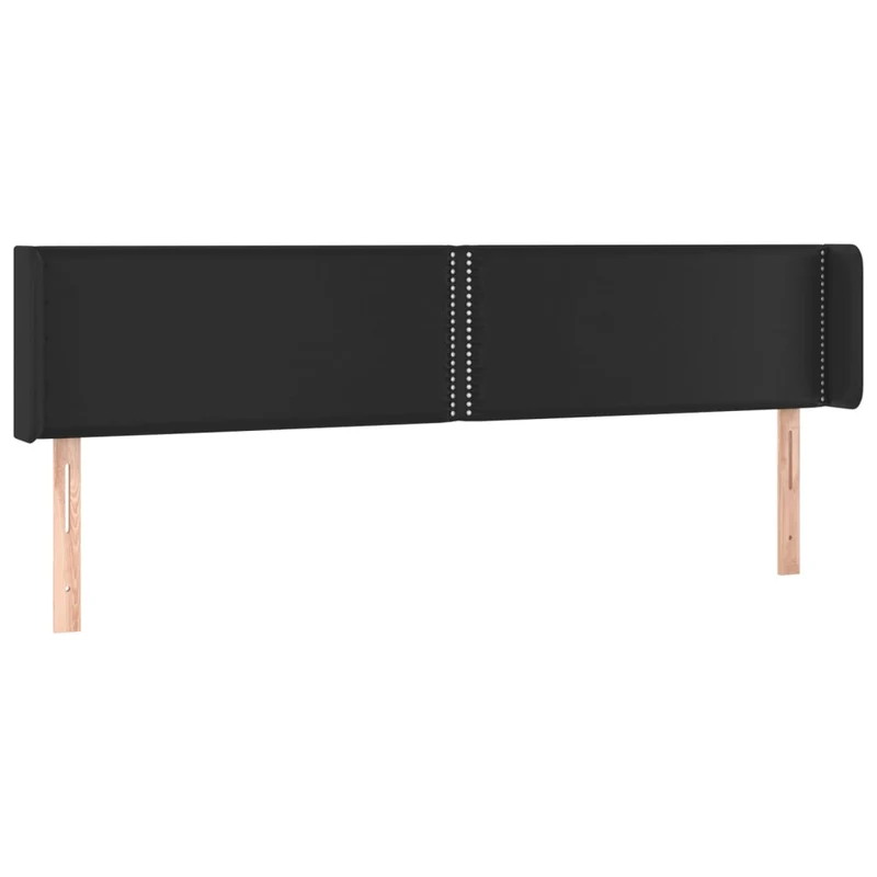 Tête de lit accessoire couchage chambre à coucher meuble à LED 203 x 16 x 78/88 cm synthétique noir TDL0200610