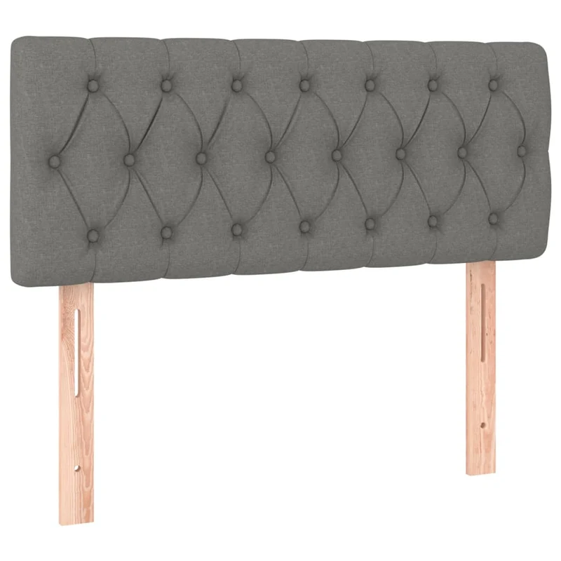 Tête de lit accessoire couchage chambre à coucher meuble 90 x 7 x 78/88 cm tissu gris foncé TDL0203158