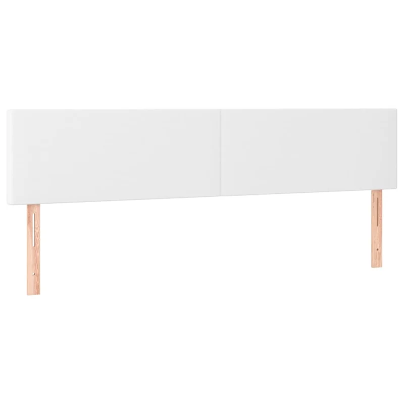 Tête de lit accessoire couchage chambre à coucher meuble à LED 200 x 5 x 78/88 cm synthétique blanc TDL0201932