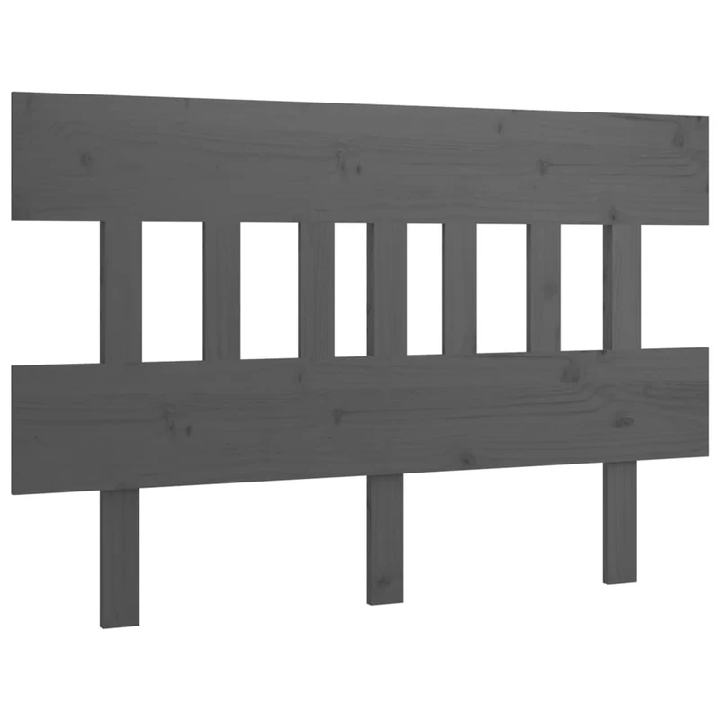 Tête de lit accessoire couchage chambre à coucher meuble 163,5 x 3 x 81 cm bois de pin gris TDL0203400