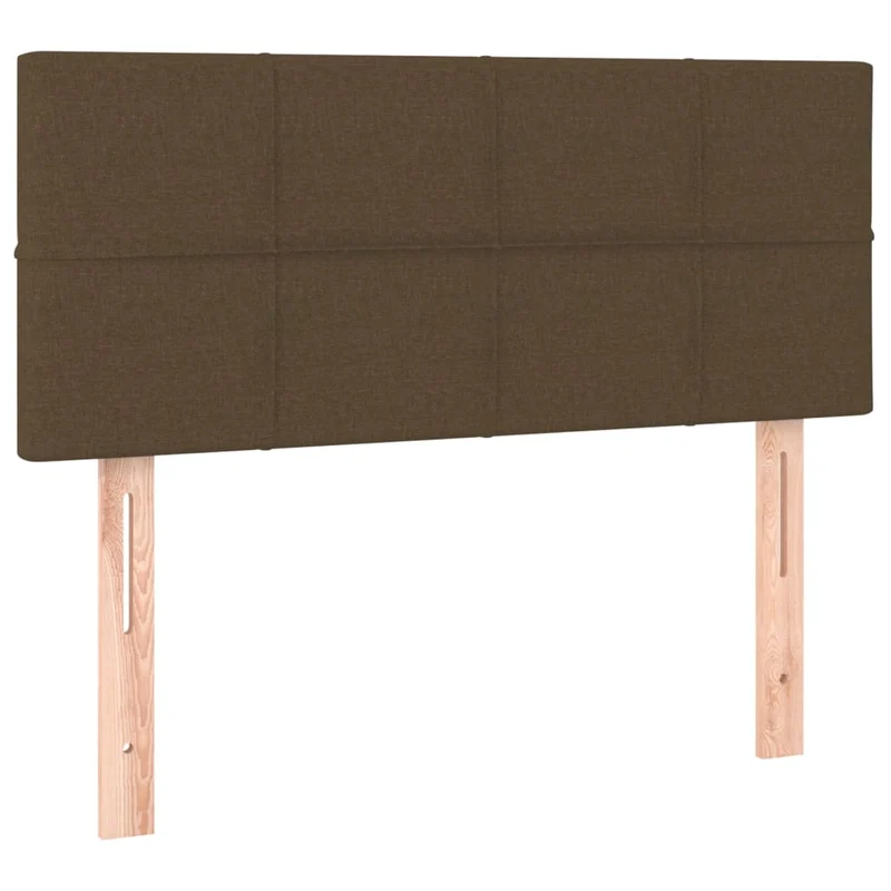 Tête de lit accessoire couchage chambre à coucher meuble 90 x 5 x 78/88 cm tissu marron foncé TDL0203123