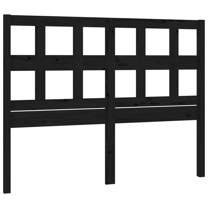 Tête de lit accessoire couchage chambre à coucher meuble 185,5 x 4 x 100 cm bois de pin noir TDL0202190