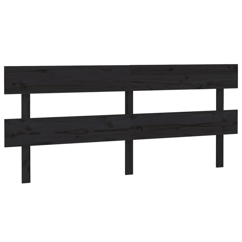 Tête de lit accessoire couchage chambre à coucher meuble 184 x 3 x 81 cm MDF noir TDL0202197