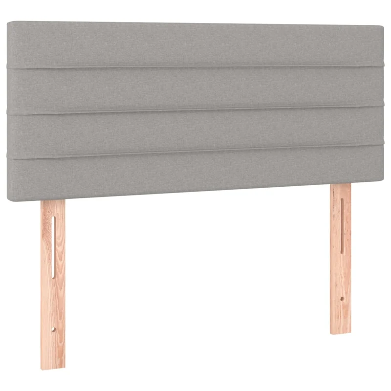 Tête de lit accessoire couchage chambre à coucher meuble 80 x 5 x 78/88 cm tissu gris clair TDL0203218