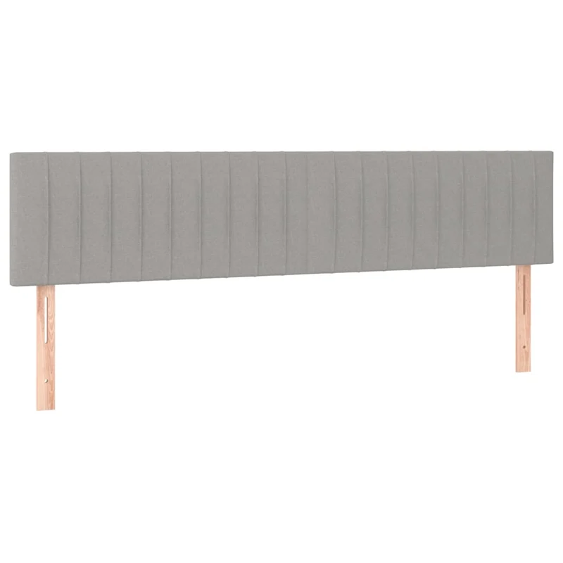 Tête de lit accessoire couchage chambre à coucher meuble à LED 180 x 5 x 78/88 cm tissu gris clair TDL0201343