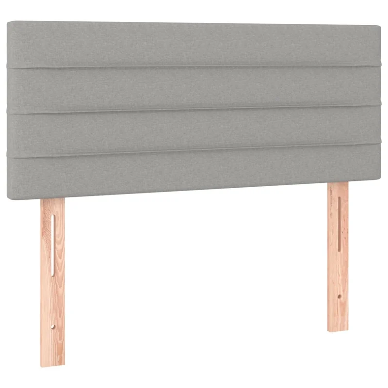 Tête de lit accessoire couchage chambre à coucher meuble à LED 80 x 5 x 78/88 cm tissu gris clair TDL0201272